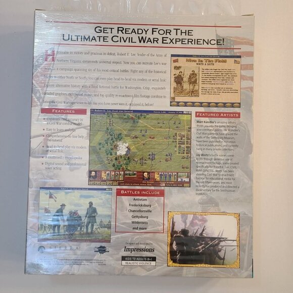 Robert E. Lee : Civil War General, Sierra Big Box PC Game - 1996 - Picture 2 of 8